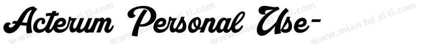 Acterum Personal Use字体转换